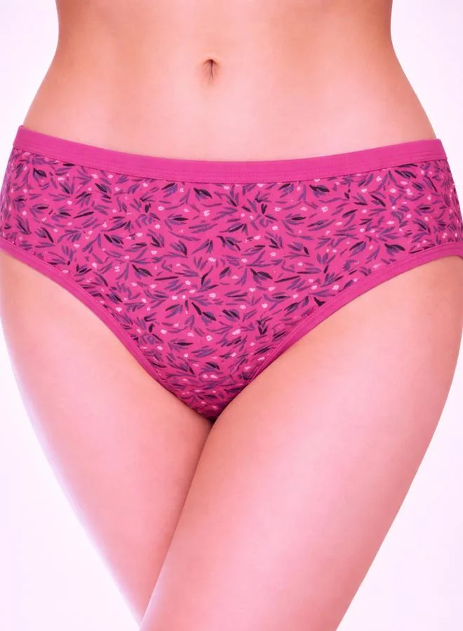 Take Two Pack of 3 - Printed Mid Rise Briefs By LAZZYCAT